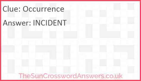 occurrences crossword clue